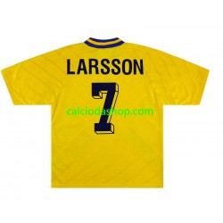 Maglia Svezia Henrik Larsson 7 Retro Gara Home Uomo 1994 MC