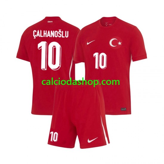 Maglia Turchia Hakan Calhanoglu 10 Gara Away Completo Bambino 2-13 Anni Euro 2024 MC