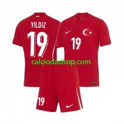 Maglia Turchia Kenan Yıldız 19 Gara Away Completo Bambino 2-13 Anni Euro 2024 MC