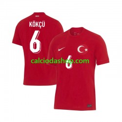 Maglia Turchia Orkun Kokcu 6 Gara Away Uomo Euro 2024 MC