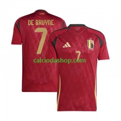 Maglia Belgio De Bruyne 7 Gara Home Uomo Euro 2024 MC