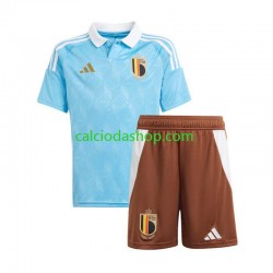 Maglia Belgio Gara Away Completo Bambino 2-13 Anni Euro 2024 MC