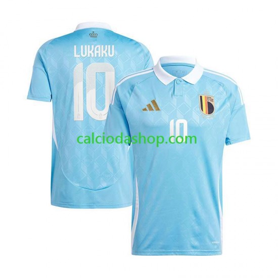 Maglia Belgio Romelu Lukaku 10 Gara Away Uomo Euro 2024 MC