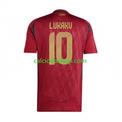 Maglia Belgio Romelu Lukaku 10 Gara Home Uomo Euro 2024 MC