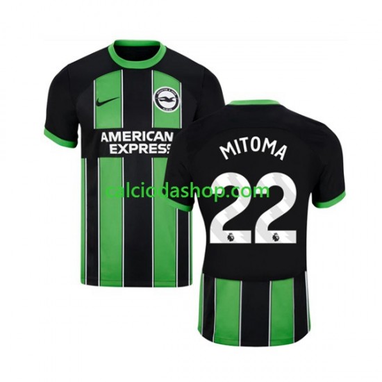 Maglia Brighton Hove Albion Mitoma 22 Gara Away Uomo 2023-2024 MC