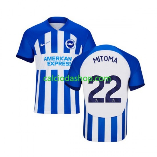 Maglia Brighton Hove Albion Mitoma 22 Gara Home Uomo 2023-2024 MC