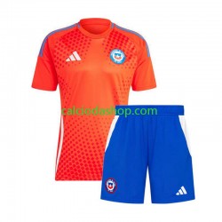 Maglia Cile Gara Away Completo Bambino 2-13 Anni Copa America 2024 MC