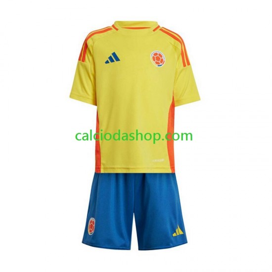 Maglia Colombia Gara Home Completo Bambino 2-13 Anni Copa America 2024 MC