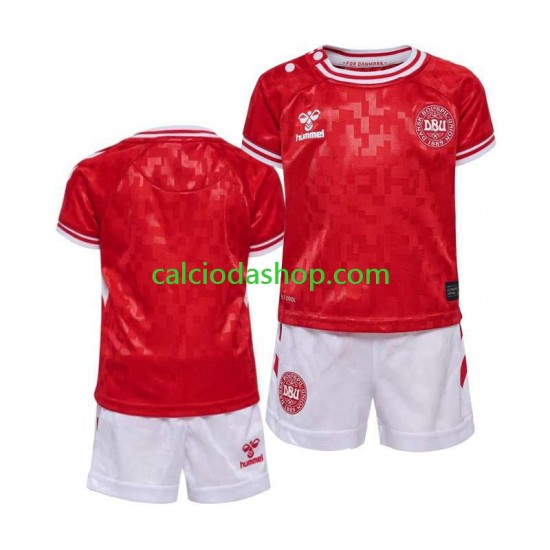 Maglia Danimarca Gara Home Completo Bambino 2-13 Anni Euro 2024 MC