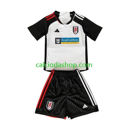 Maglia Fulham Gara Home Completo Bambino 2-13 Anni 2023-2024 MC