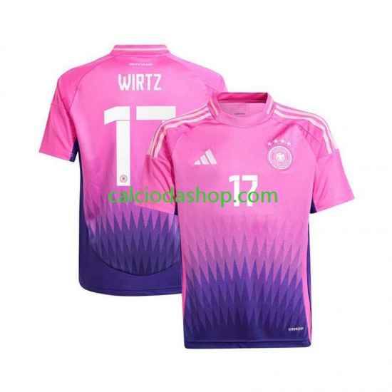 Maglia Germania Florian Wirtz 17 Gara Away Uomo Euro 2024 MC