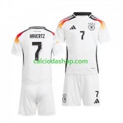 Maglia Germania Havertz 7 Gara Home Completo Bambino 2-13 Anni Euro 2024 MC