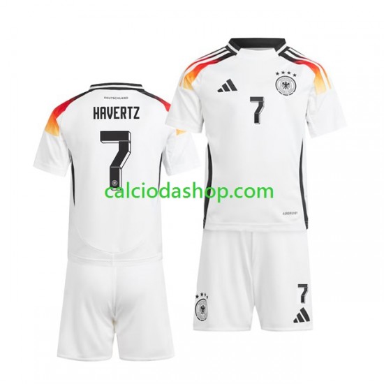 Maglia Germania Havertz 7 Gara Home Completo Bambino 2-13 Anni Euro 2024 MC