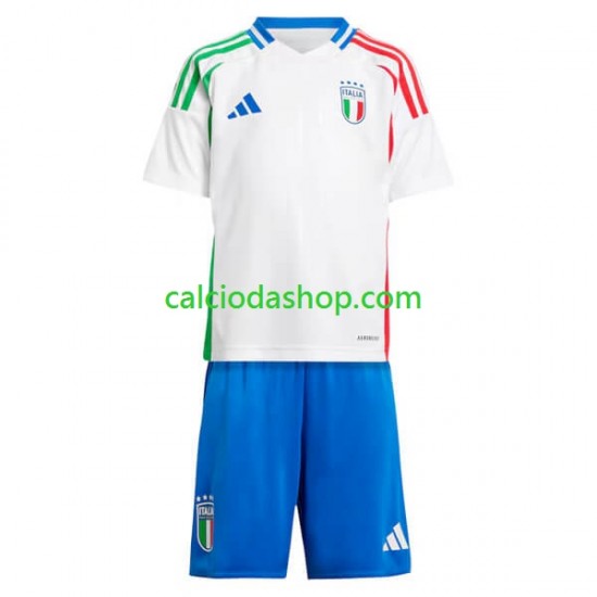 Maglia Italia Gara Away Completo Bambino 2-13 Anni Euro 2024 MC