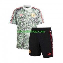 Maglia Manchester United Stone Roses Gara Home Completo Bambino 2-13 Anni 2023-2024 MC