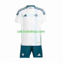 Maglia Irlansda del Nord Gara Away Completo Bambino 2-13 Anni 2024 MC