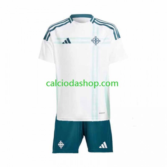 Maglia Irlansda del Nord Gara Away Completo Bambino 2-13 Anni 2024 MC