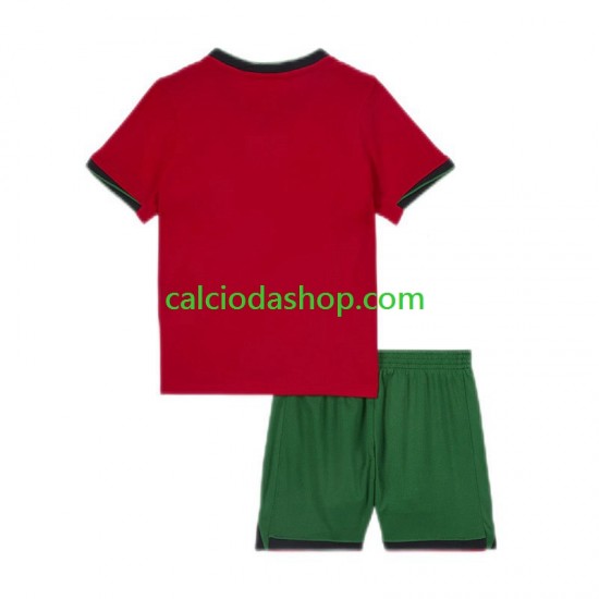 Maglia Portogallo Gara Home Completo Bambino 2-13 Anni Euro 2024 MC