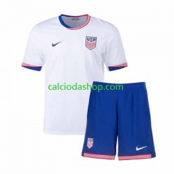 Maglia Stati Uniti Gara Home Completo Bambino 2-13 Anni 2024 MC