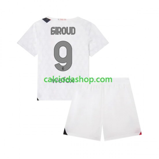 Maglia AC Milan Olivier Giroud 9 Gara Away Completo Bambino 2-13 Anni 2023-2024 MC