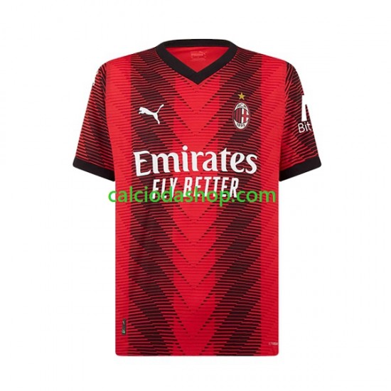 Maglia AC Milan Rafael Leao 10 Gara Home Completo Bambino 2-13 Anni 2023-2024 MC