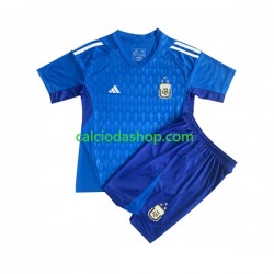 Maglia Portiere Argentina Gara Terza Completo Bambino 2-13 Anni 2023 MC