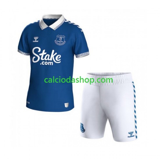 Maglia Everton Gara Home Completo Bambino 2-13 Anni 2023-2024 MC