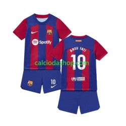 Maglia FC Barcelona Ansu Fati 10 Gara Home Completo Bambino 2-13 Anni 2023-2024 MC