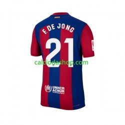 Maglia FC Barcelona Frenkie de Jong 21 Gara Home Uomo 2023-2024 MC