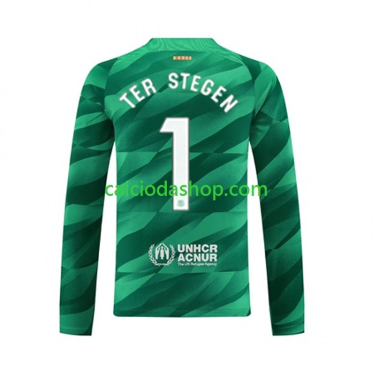 Maglia Portiere FC Barcelona Ter Stegen 1 Gara Home Uomo 2023-2024 ML