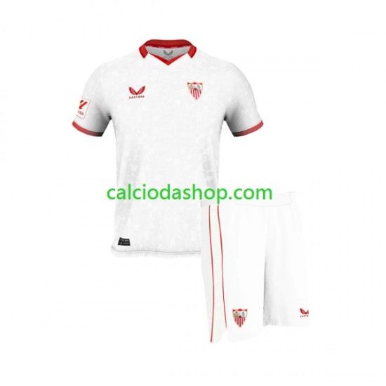 Maglia Sevilla FC Gara Home Completo Bambino 2-13 Anni 2023-2024 MC