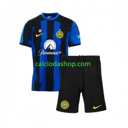 Maglia Inter Milan Gara Home Completo Bambino 2-13 Anni 2023-2024 MC