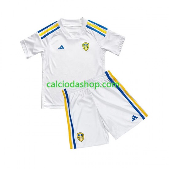 Maglia Leeds United Gara Home Completo Bambino 2-13 Anni 2023-2024 MC