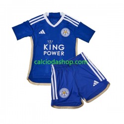 Maglia Leicester City Gara Home Completo Bambino 2-13 Anni 2023-2024 MC