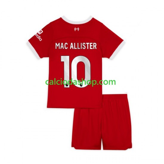 Maglia Liverpool Alexis Mac Allister 10 Gara Home Completo Bambino 2-13 Anni 2023-2024 MC