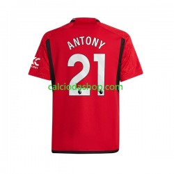 Maglia Manchester United Antony Matheus 21 Gara Home Uomo 2023-2024 MC