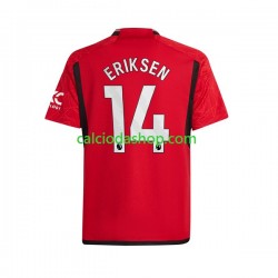 Maglia Manchester United Eriksen 14 Gara Home Uomo 2023-2024 MC