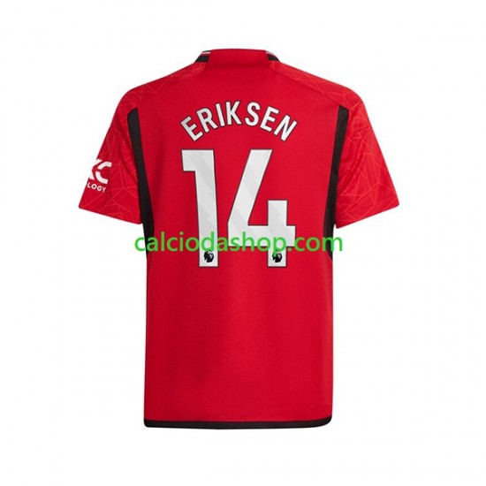 Maglia Manchester United Eriksen 14 Gara Home Uomo 2023-2024 MC