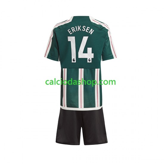 Maglia Manchester United Eriksen 14 Gara Away Completo Bambino 2-13 Anni 2023-2024 MC