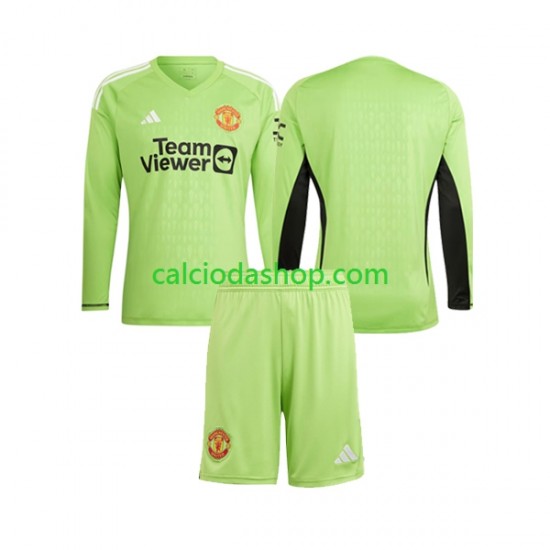 Maglia Portiere Manchester United Gara Home Completo Bambino 2-13 Anni 2023-2024 ML