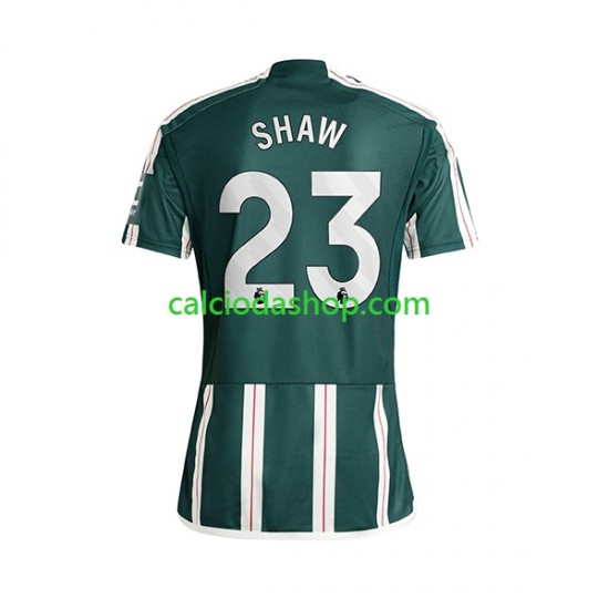 Maglia Manchester United Luke Shaw 23 Gara Away Uomo 2023-2024 MC