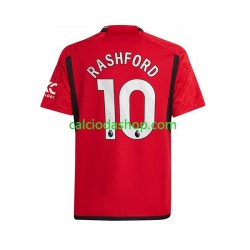 Maglia Manchester United Marcus Rashford 10 Gara Home Uomo 2023-2024 MC