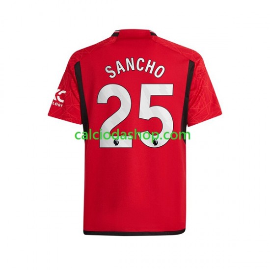 Maglia Manchester United Sancho 25 Gara Home Uomo 2023-2024 MC