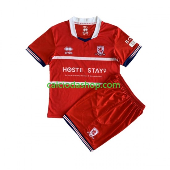 Maglia Middlesbrough Gara Home Completo Bambino 2-13 Anni 2023-2024 MC