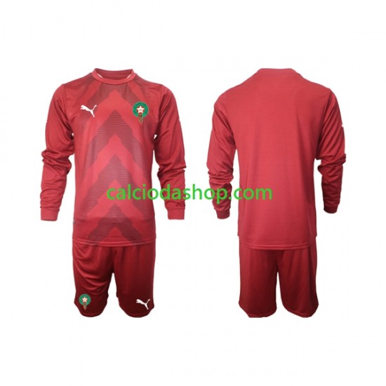 Maglia Portiere Marocco Gara Home Completo Bambino 2-13 Anni 2022 ML