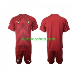 Maglia Portiere Marocco Gara Home Completo Bambino 2-13 Anni 2022 MC