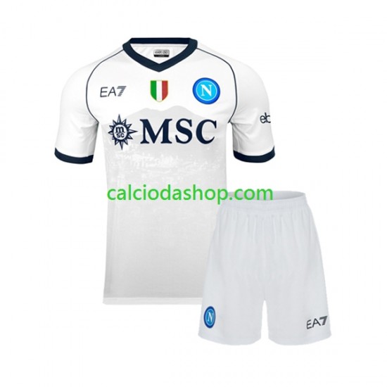 Maglia Napoli Gara Away Completo Bambino 2-13 Anni 2023-2024 MC