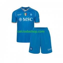 Maglia Napoli Gara Home Completo Bambino 2-13 Anni 2023-2024 MC