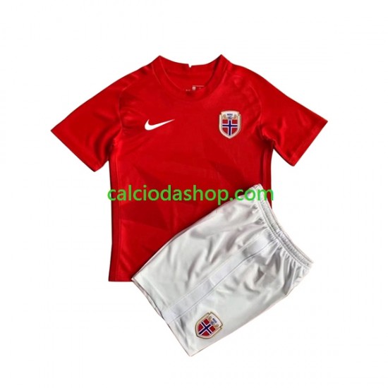 Maglia Norvegia HAALAND 9 Gara Home Completo Bambino 2-13 Anni 2022 MC