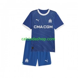 Maglia Olympique de Marseille Gara Away Completo Bambino 2-13 Anni 2023-2024 MC